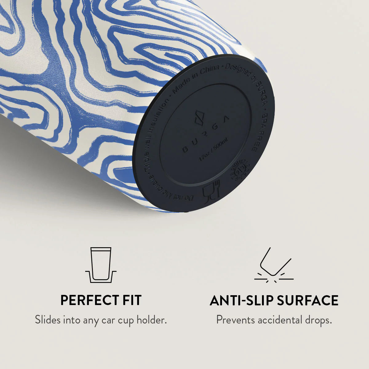 Burga Κούπα Θερμός από Ανοξείδωτο Ατσάλι - Flap Lid - 500ml - Seven Seas