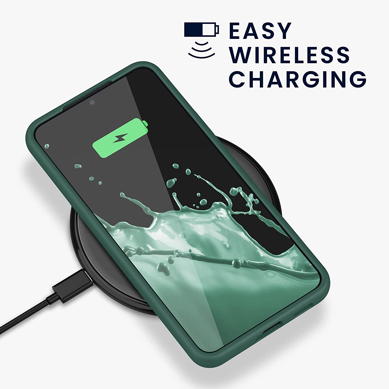 KW Samsung Galaxy S22 Plus Θήκη Σιλικόνης Rubberized TPU - Moss Green - 56761.169