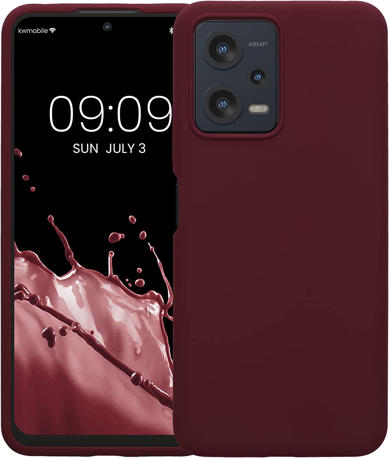 KW Xiaomi Redmi Note 12 5G / Poco X5 5G Θήκη Σιλικόνης Rubberized TPU - Bordeaux Purple - 60889.187
