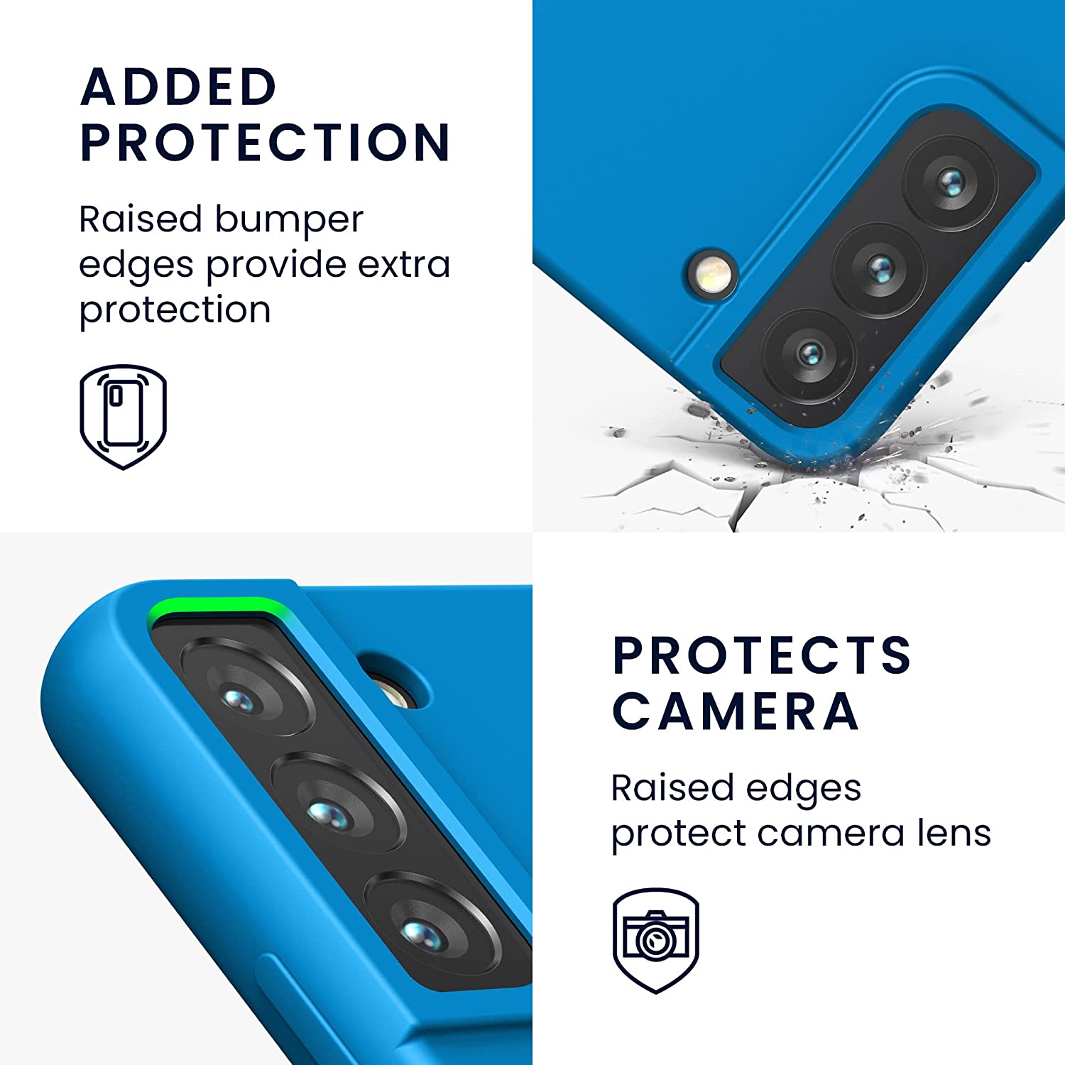 KW Samsung Galaxy S22 Θήκη Σιλικόνης Rubberized TPU - Blue Reef - 56756.228