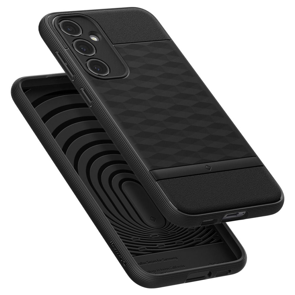 Caseology Samsung Galaxy S23 FE Parallax Θήκη Σιλικόνης με Σκληρό Πλαίσιο - Matte Black