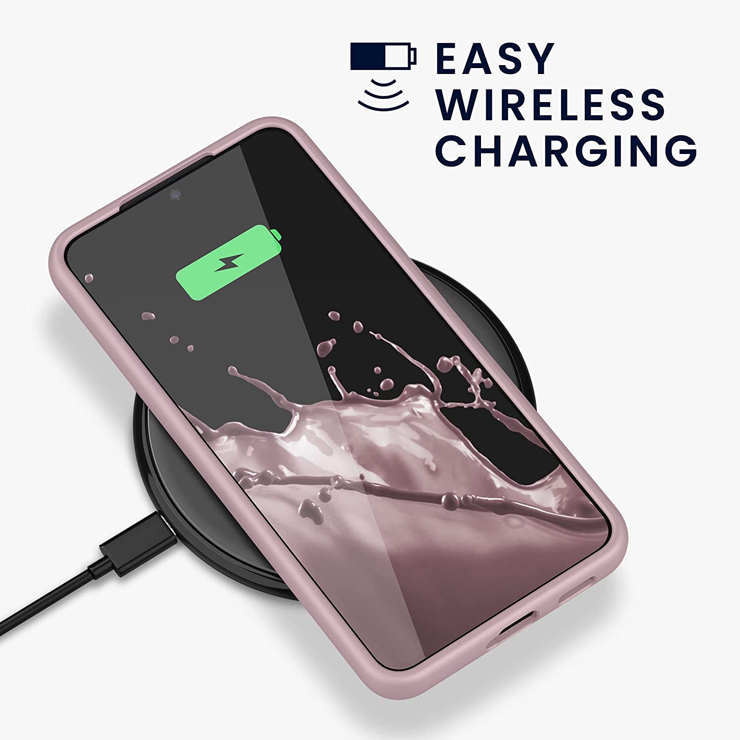 KW Samsung Galaxy S22 Plus Θήκη Σιλικόνης Rubberized TPU - Matte Dusty Pink - 56761.52