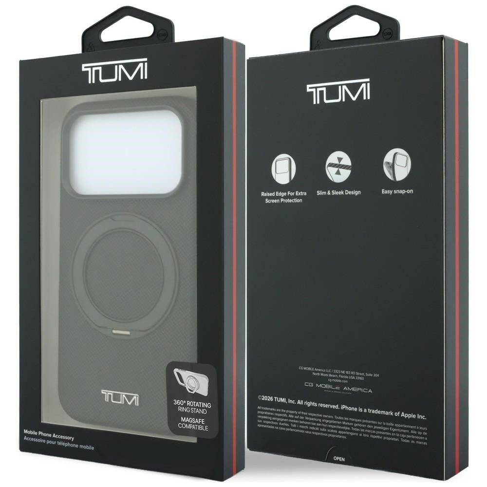 Tumi iPhone 18 Pro / iPhone 17 Pro - Σκληρή Θήκη με Πλαίσιο Σιλικόνης και Stand MagSafe - Ballistic - Black