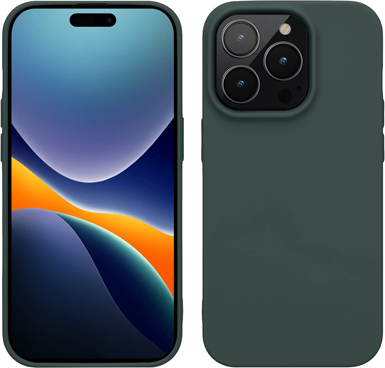 KW iPhone 14 Pro Λεπτή Θήκη Σιλικόνης TPU - Forest Green - 59077.166