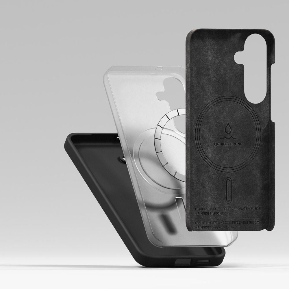 Ringke Samsung Galaxy S25 Plus Silicone Magnetic MagSafe Case Θήκη Σιλικόνης με MagSafe - Black