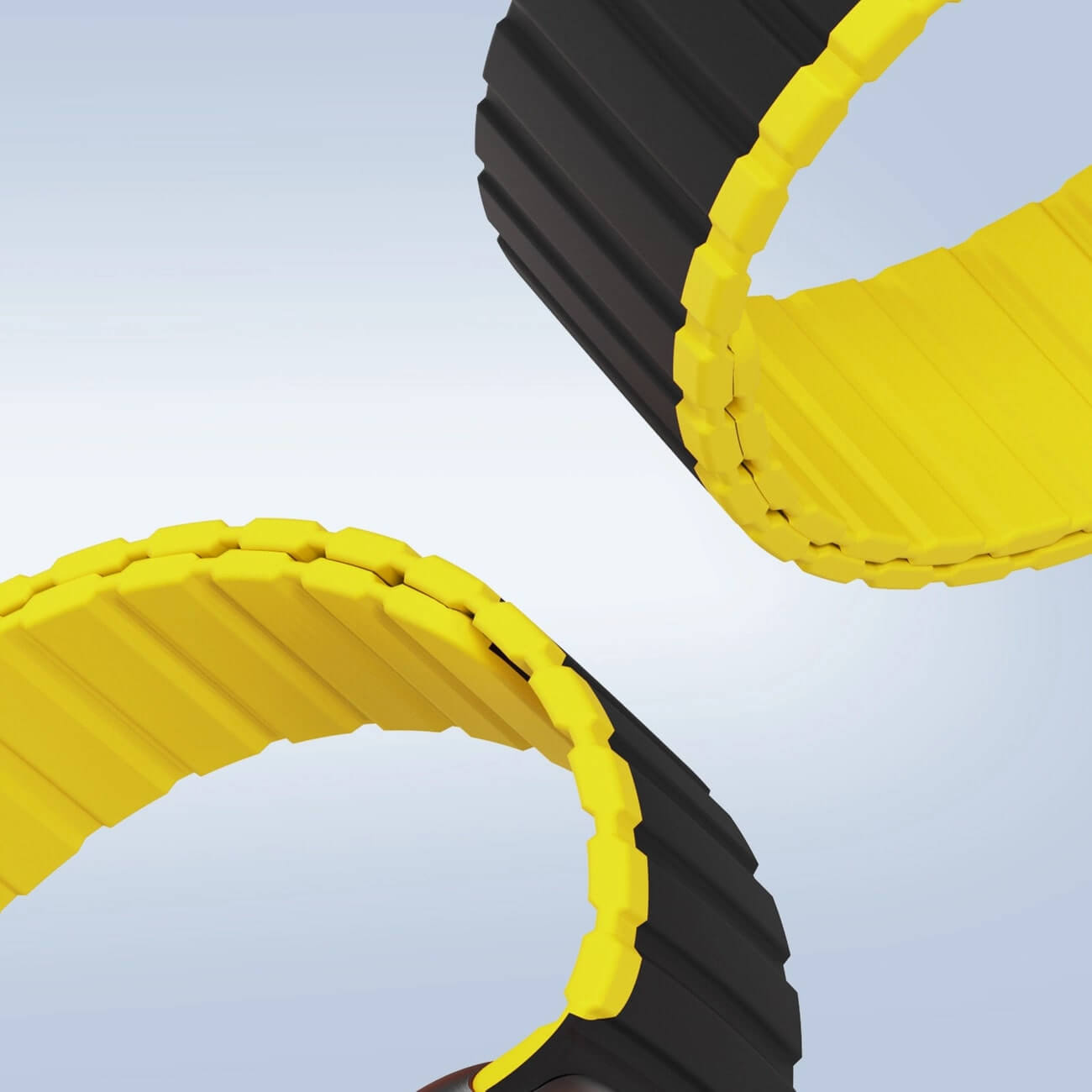 Dux Ducis Λουράκι Apple Watch 2/3/4/5/6/7/8/9/10/11 - SE (1/2/3) - 38/40/41/42mm Magnetic Strap LD Version Μαγνητικό Σιλικόνης - Black / Yellow