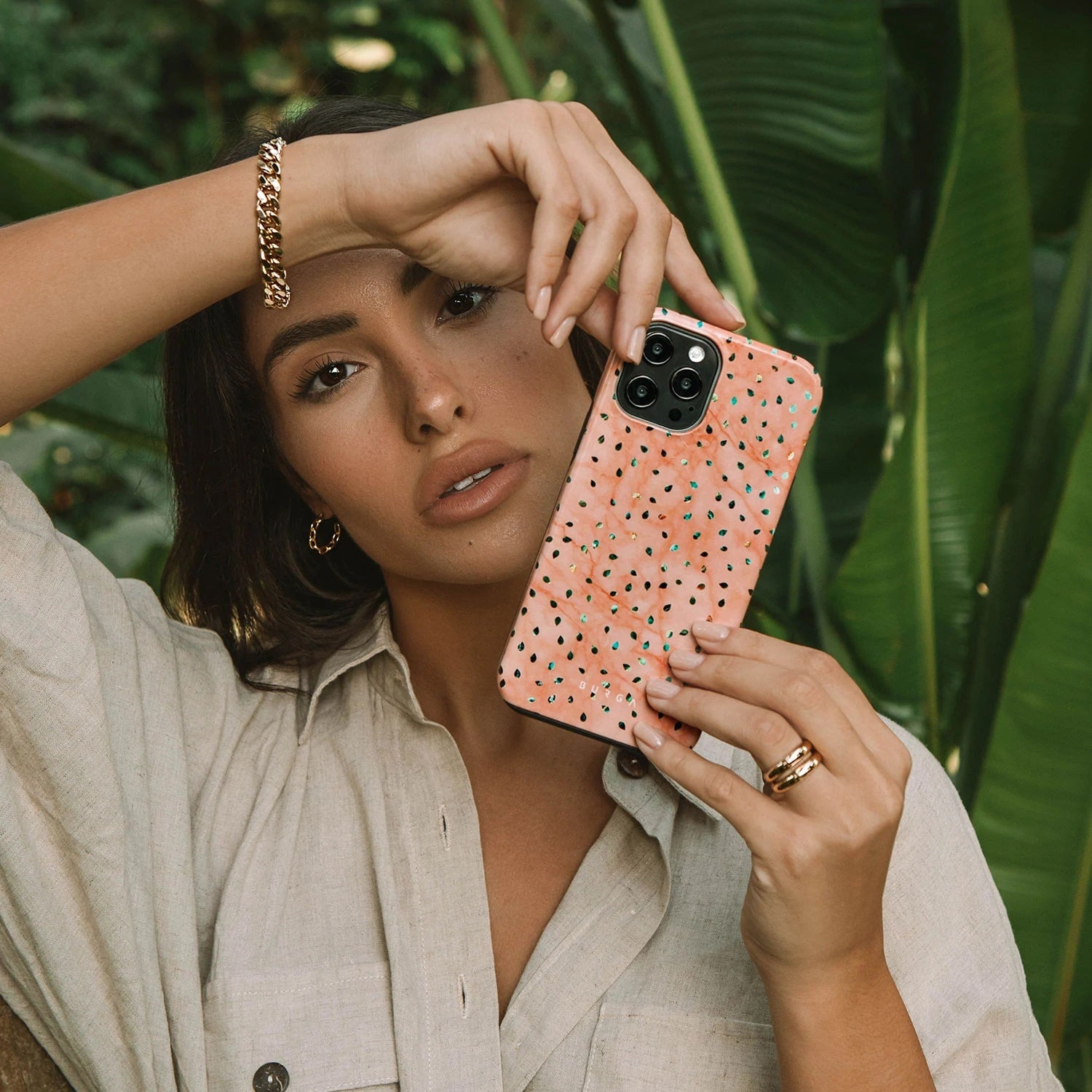 Burga Samsung Galaxy S22 Ultra Fashion Tough Σκληρή Θήκη - Watermelon Shake