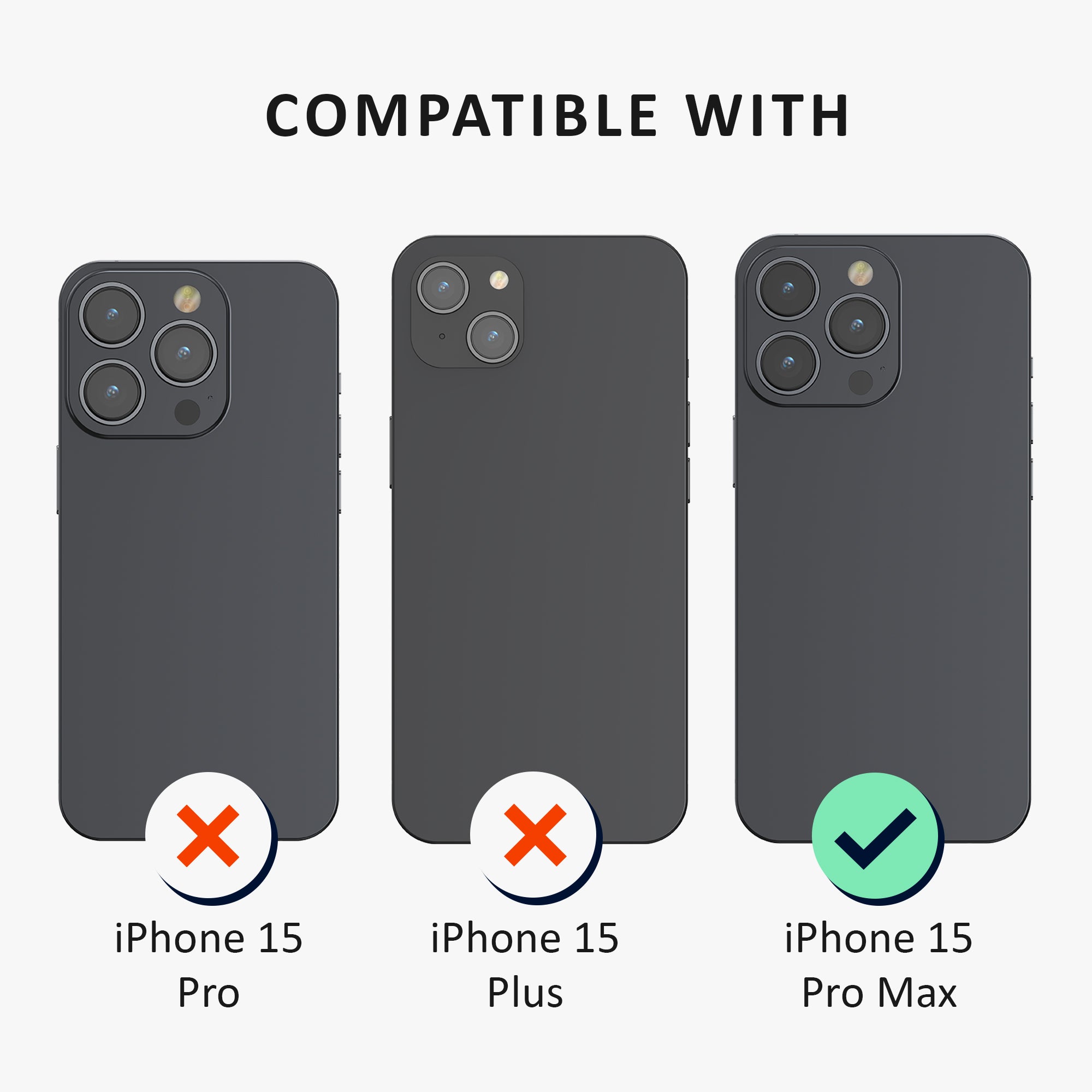 Kalibri iPhone 15 Pro Max Σκληρή Θήκη με Πλαίσιο Σιλικόνης - Black / Ημιδιάφανη