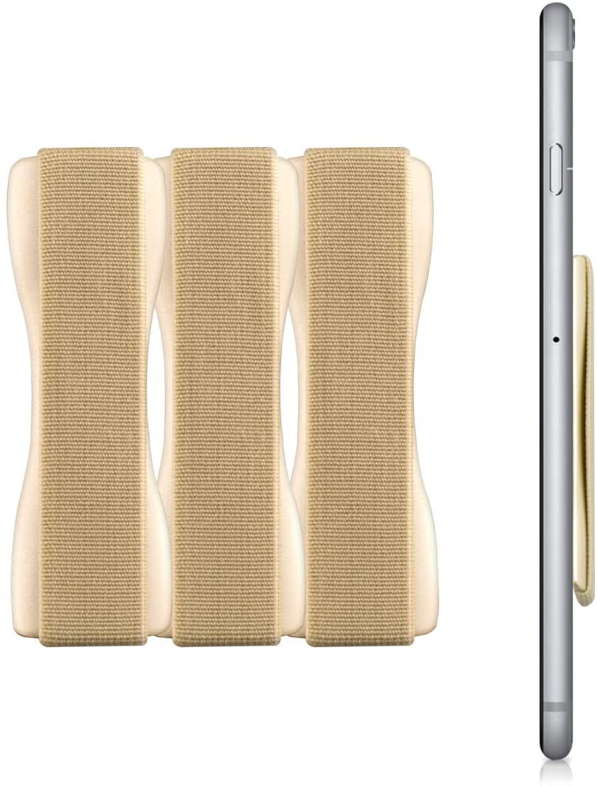 KW Σετ με 3 Finger Holders for Smartphones / iPhones - Αξεσουάρ για Εύκολο Κράτημα με Ένα Χέρι - Gold - 43997.05