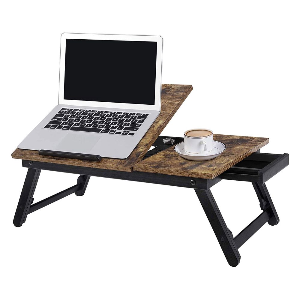 Songmics Βάση Στήριξης Laptop με Αναδιπλούμενα Πόδια - Rustic Brown - LLD105B01