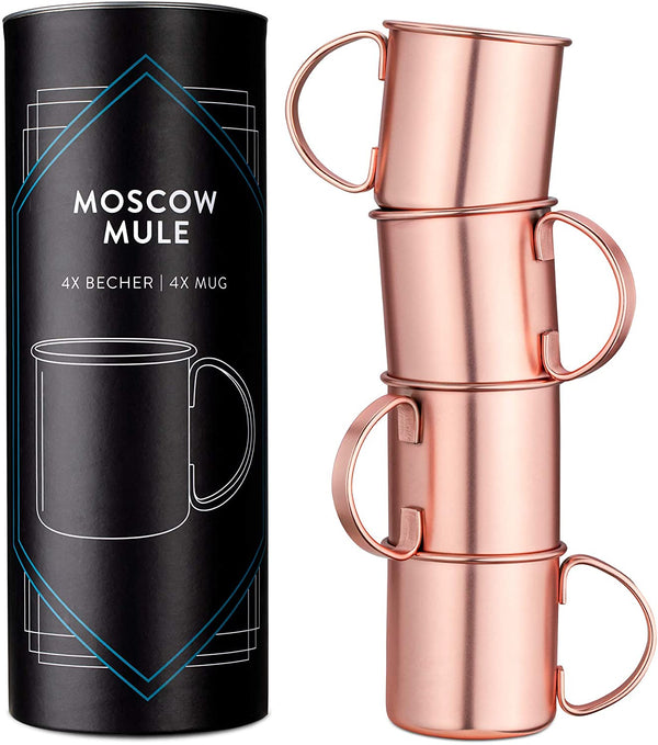 Navaris Moscow Mule Σετ με 4 Κούπες για Cocktail από Ανοξείδωτο Ατσάλι και Επίστρωση Χαλκού - 475ml - Copper - 46859.02.04