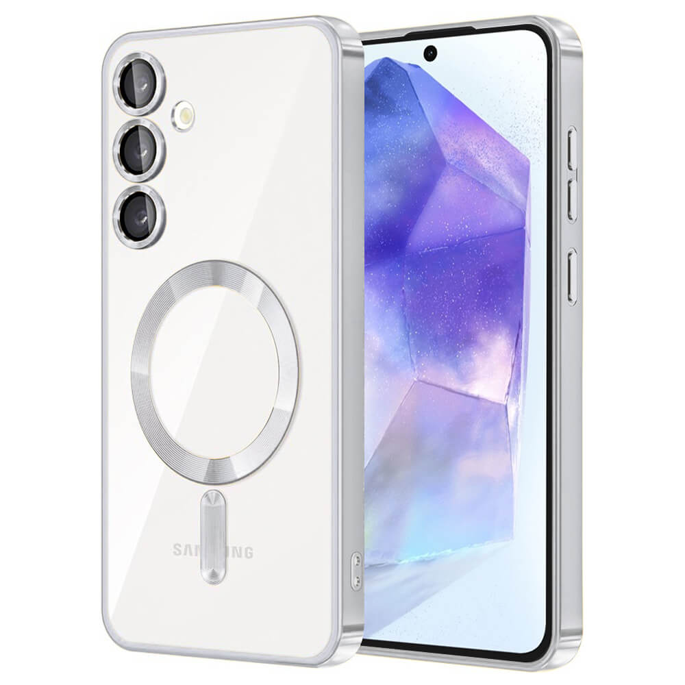 Techsuit Samsung Galaxy A55 5G - Luxury Crystal MagSafe - Θήκη Σιλικόνης - Silver
