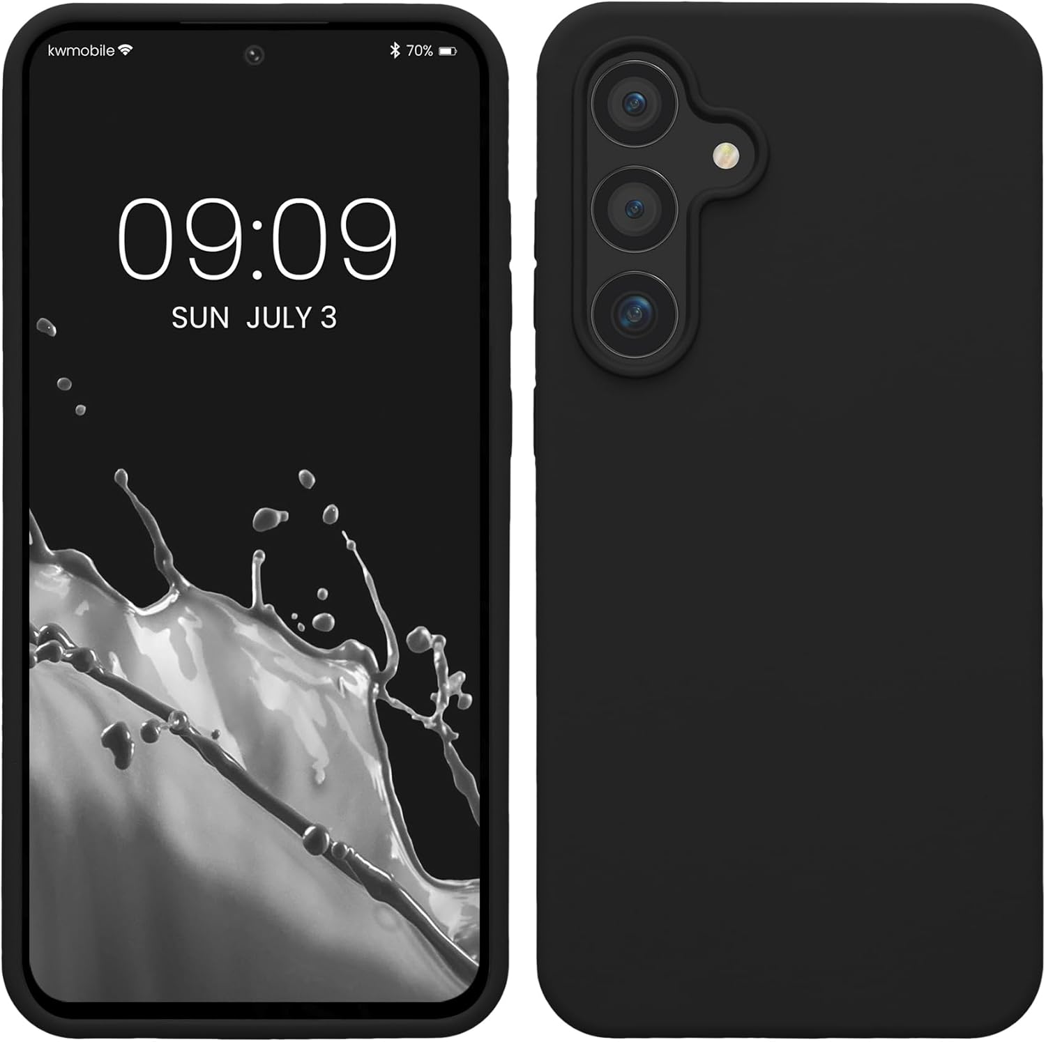 KW Samsung Galaxy S24 FE Θήκη Σιλικόνης Rubberized TPU - Black