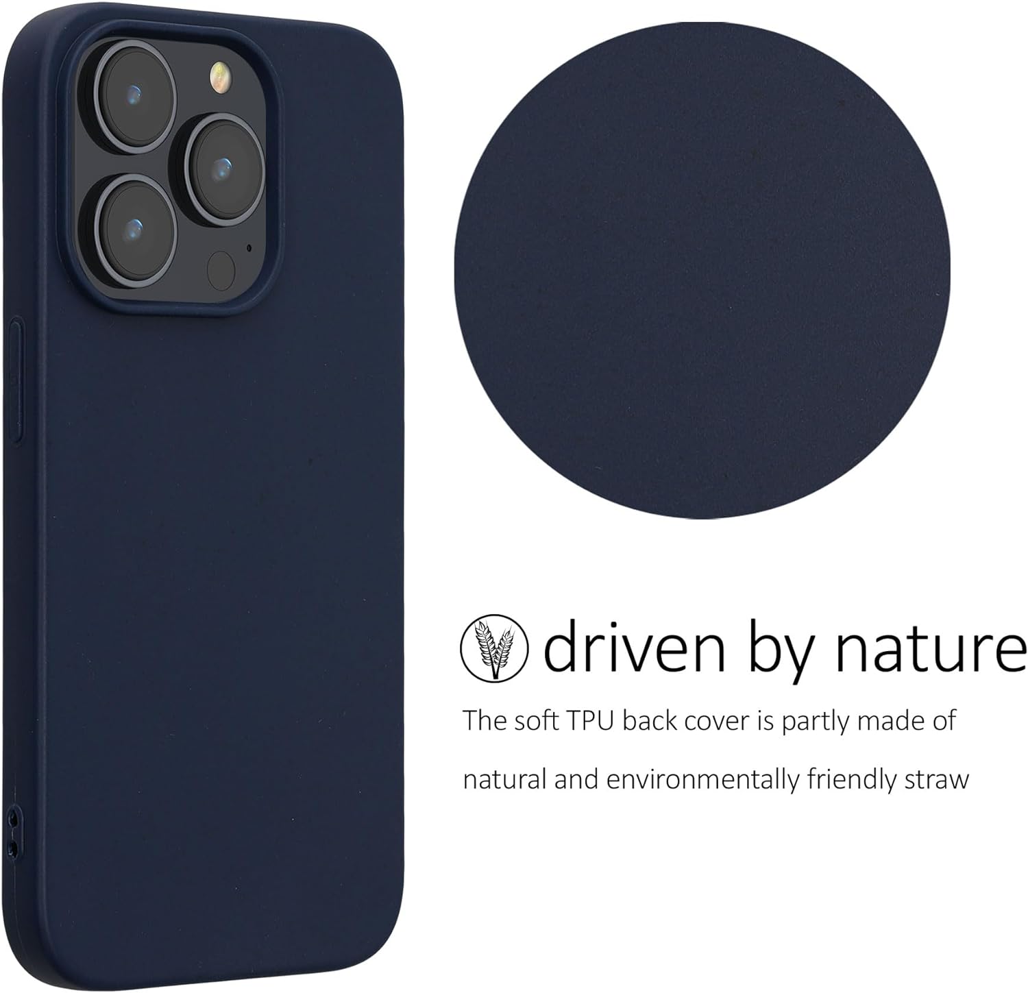 Kalibri iPhone 15 Pro Θήκη Σιλικόνης TPU με Ανακυκλώσιμο και Βιοδιασπώμενο Υλικό - Dark Blue