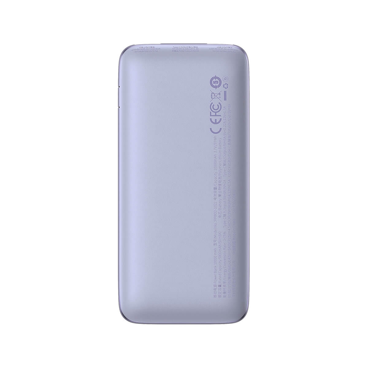 Baseus Bipow Pro 22.5W Power Bank 10000mAh 3Α με 2 Θύρες USB και 1 Θύρα Type-C - Purple - PPBD040005