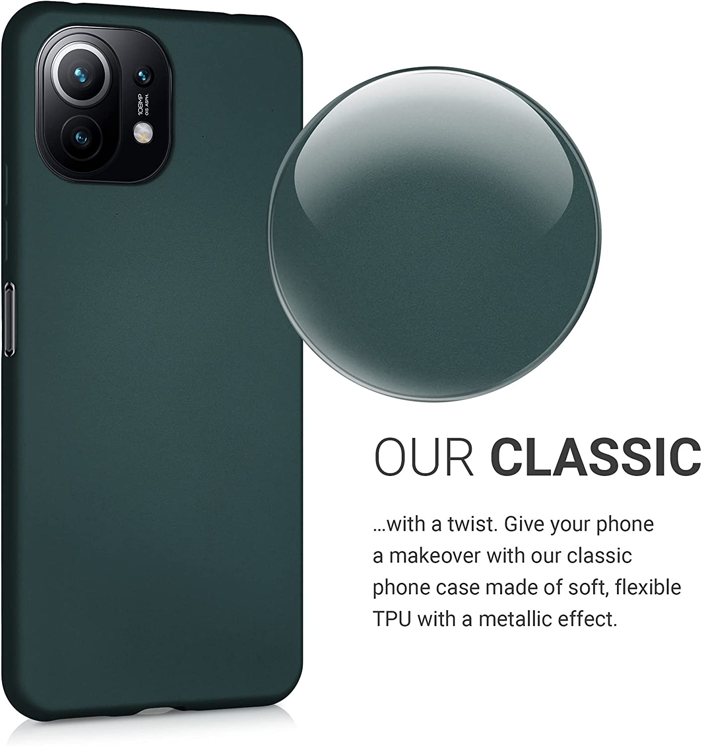 KW Xiaomi Mi 11 Lite / Mi 11 Lite 5G Θήκη Σιλικόνης TPU - Metallic Teal - 54727.14