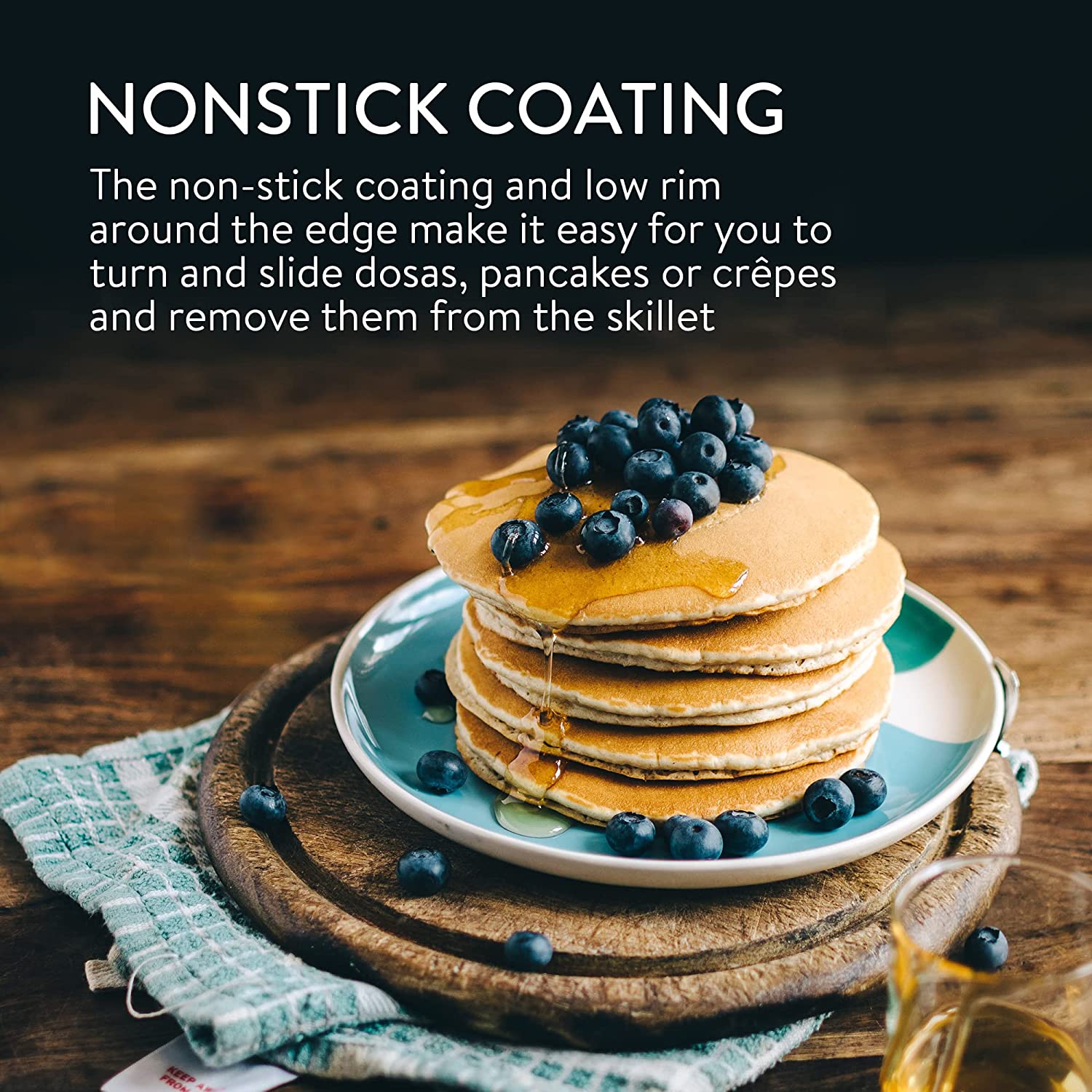 Navaris Τηγάνι για Κρέπες - 26 cm - Black - 49546.01