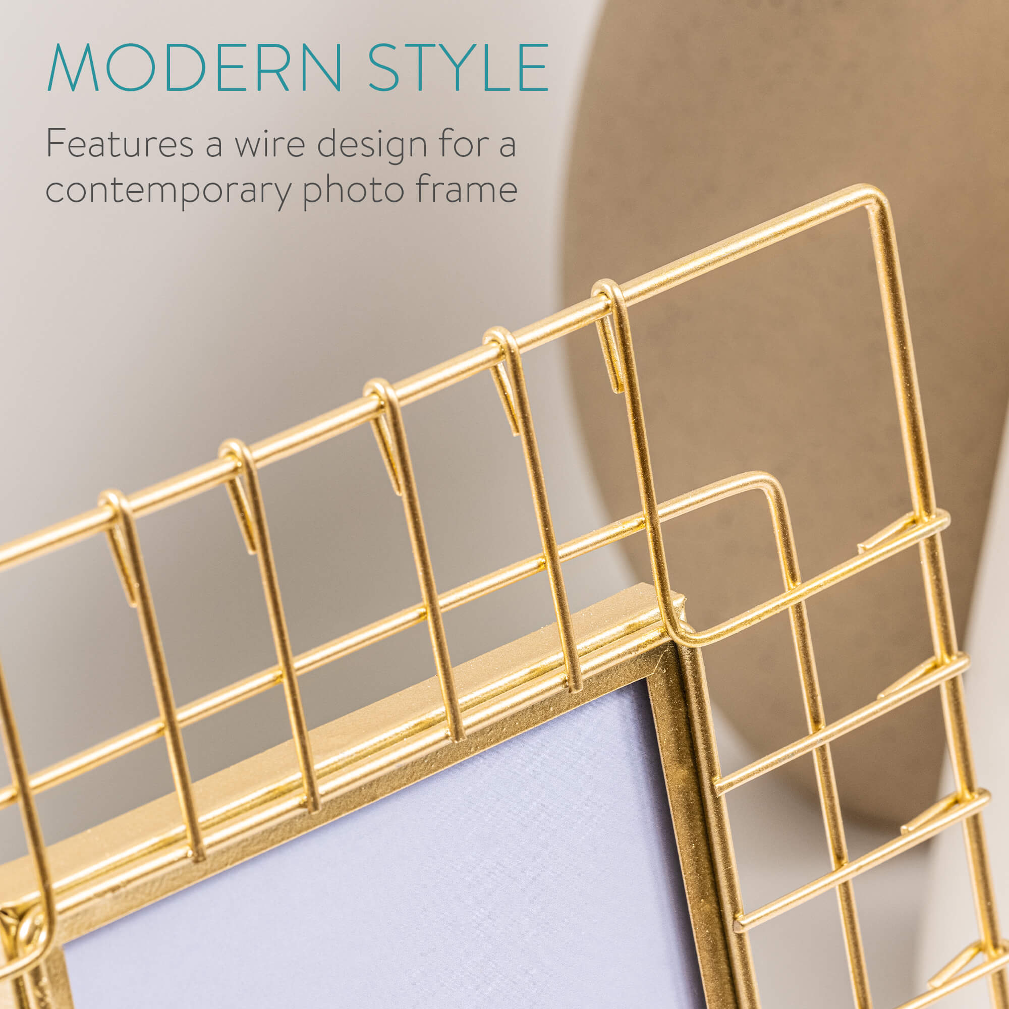 Navaris Μεταλλική Κορνίζα για Φωτογραφίες 10 x 15 cm - Gold - 54642.1.81