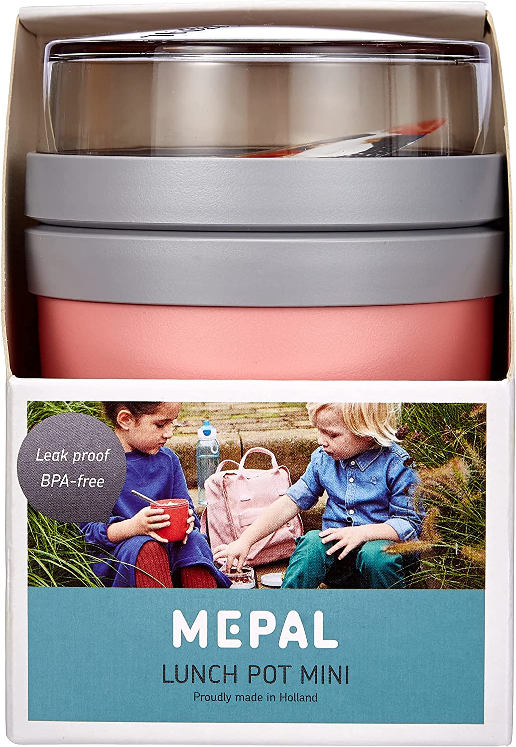 Mepal Lunch Pot Ellipse Mini - Δοχείο Φαγητού - BPA Free - 300ml - 120ml - Nordic Pink