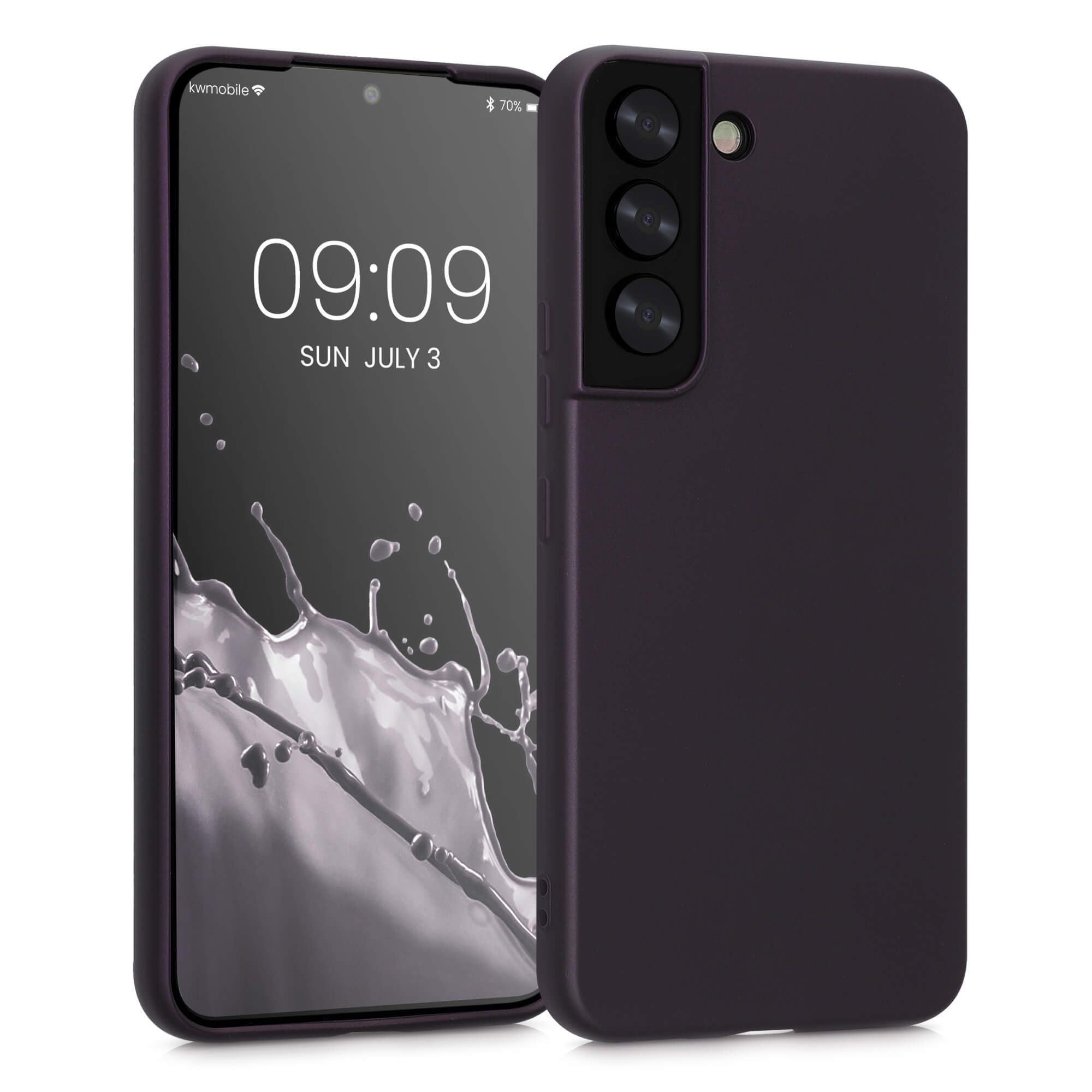 KW Samsung Galaxy S22 Θήκη Σιλικόνης - Metallic Berry - 56757.115