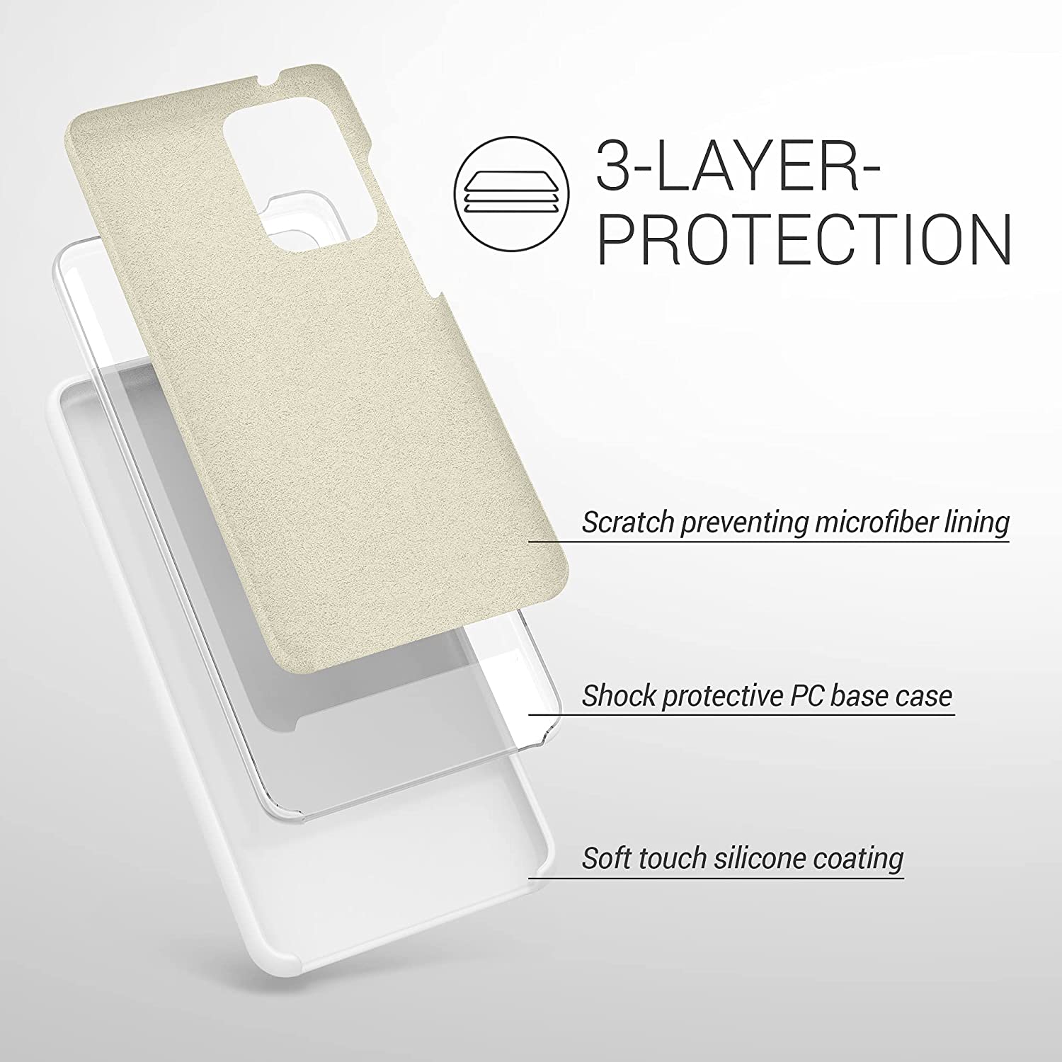 KW Samsung Galaxy A52 / A52 5G / A52s 5G Θήκη Σιλικόνης Rubber TPU - Matte White - 54347.48
