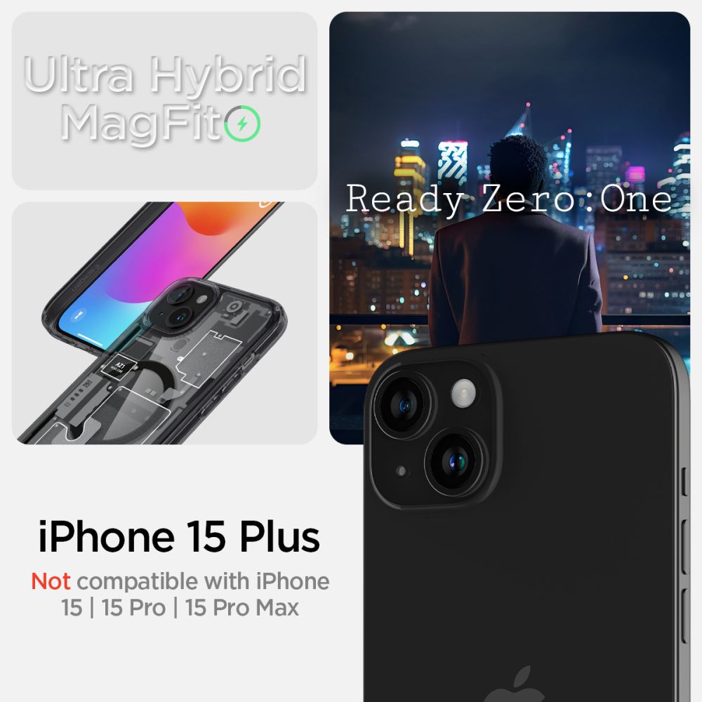 Spigen iPhone 15 Plus Ultra Hybrid Mag Σκληρή Θήκη με Πλαίσιο Σιλικόνης Και MagSafe - Zero One