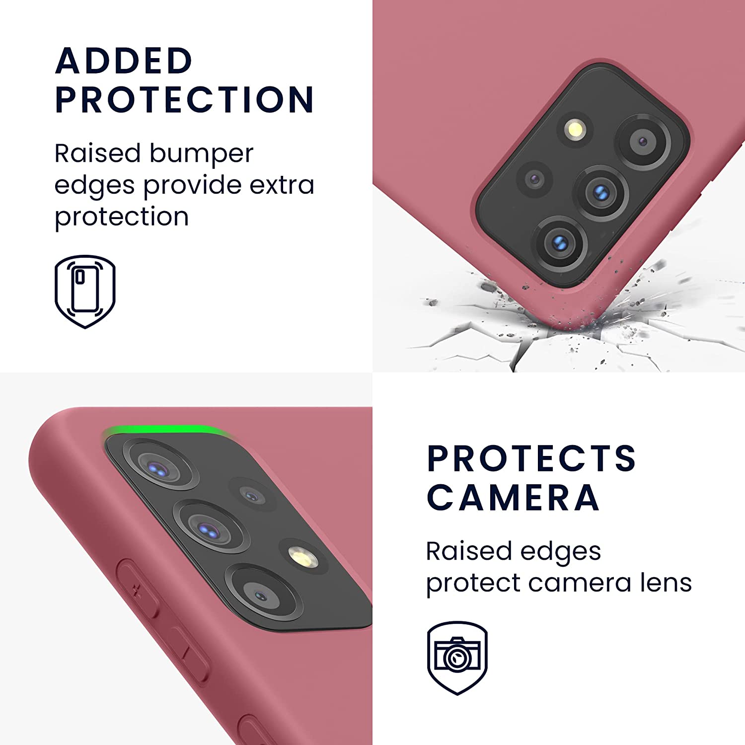 KW Samsung Galaxy A52 / A52 5G / A52s 5G Θήκη Σιλικόνης Rubberized TPU - Deep Rusty Rose - 56680.167