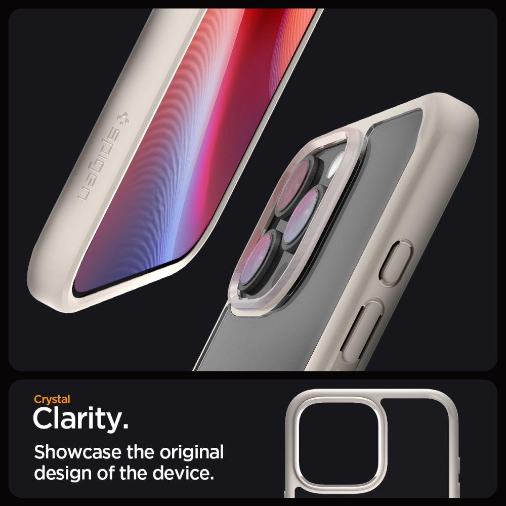 Spigen iPhone 16 Pro Max Ultra Hybrid Σκληρή Θήκη με Πλαίσιο Σιλικόνης - Natural Titanium