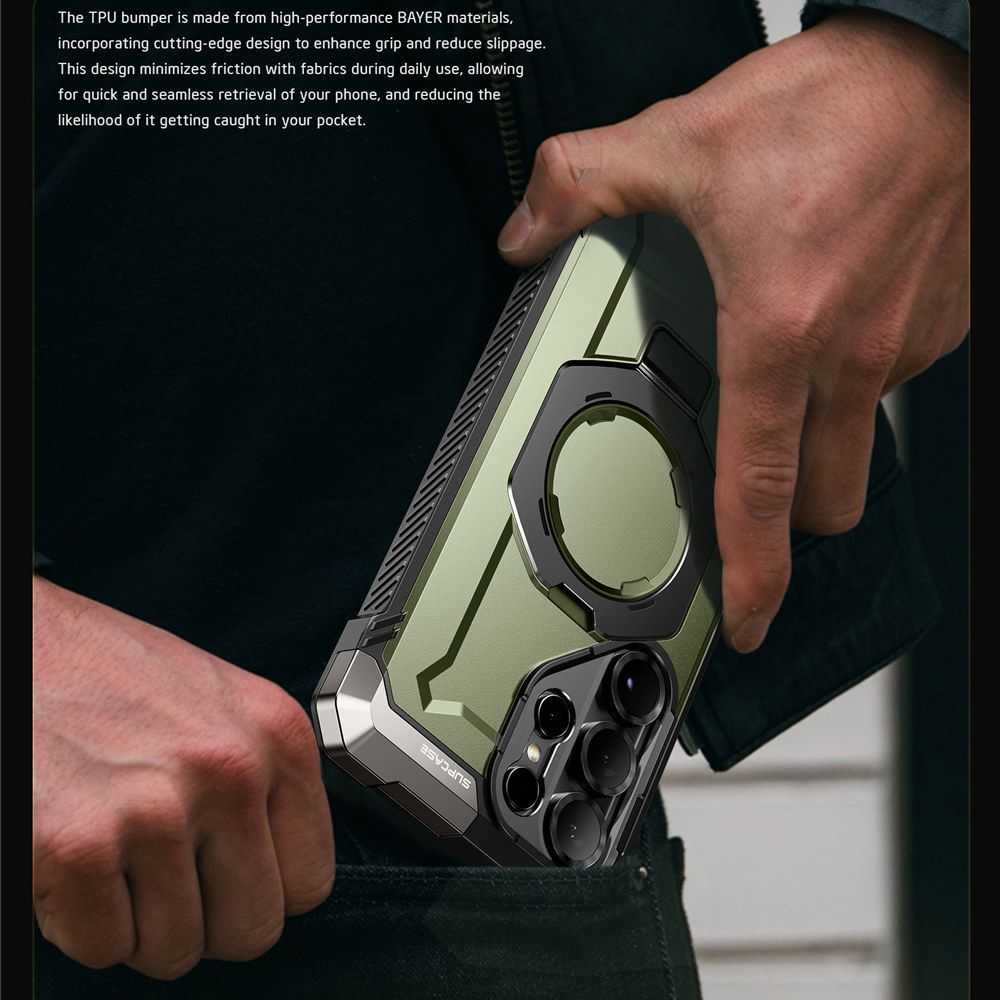 Supcase Samsung Galaxy S25 Ultra UB Grip Mag Σκληρή Θήκη με MagSafe και Stand - Green