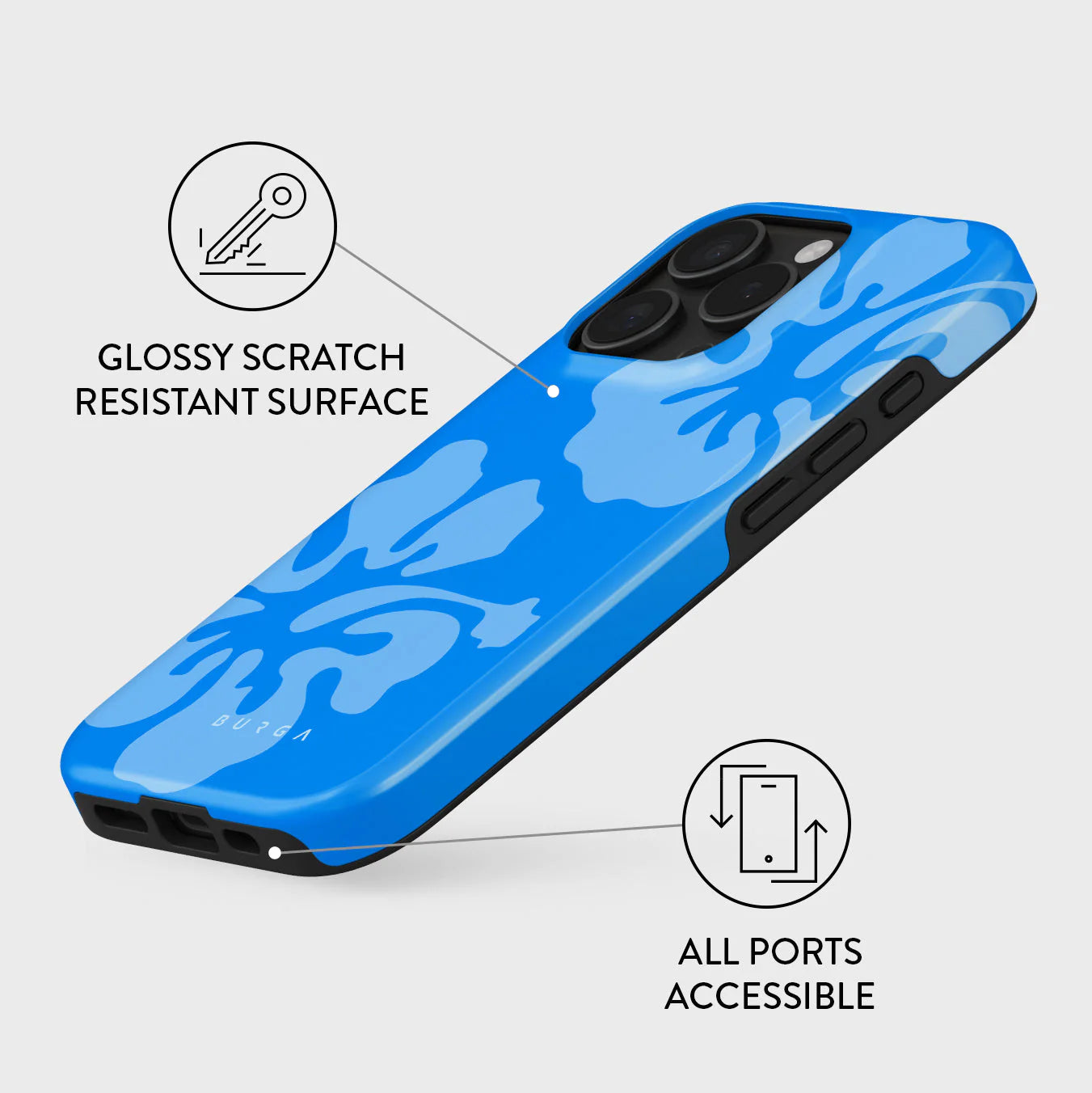 Burga iPhone 16 Pro Max Fashion Tough MagSafe Σκληρή Θήκη με MagSafe - Lagoon