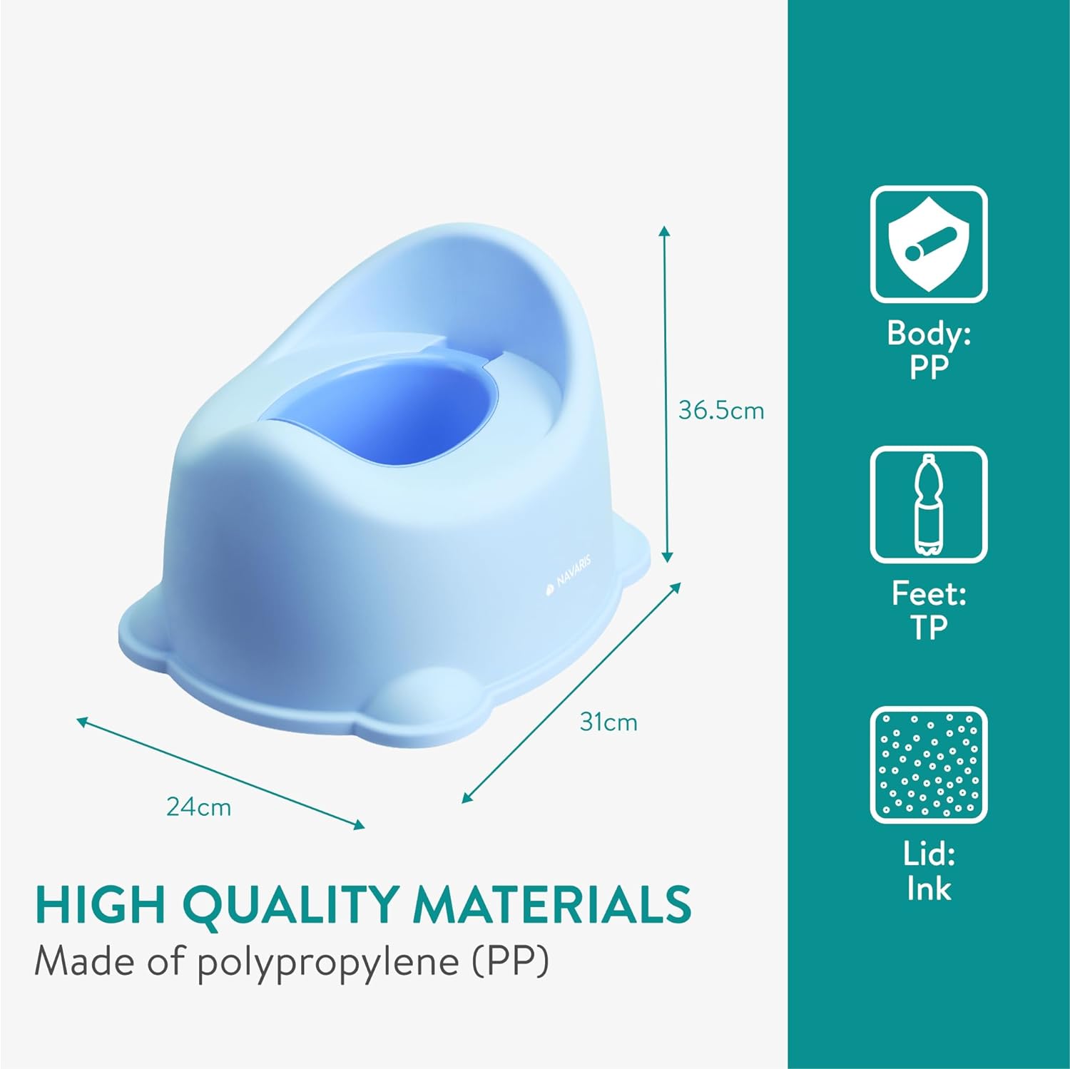 Navaris Γιογιό Εκμάθησης με Καπάκι και Αφαιρούμενο Εσωτερικό Ένθετο - Blue - 60990.04