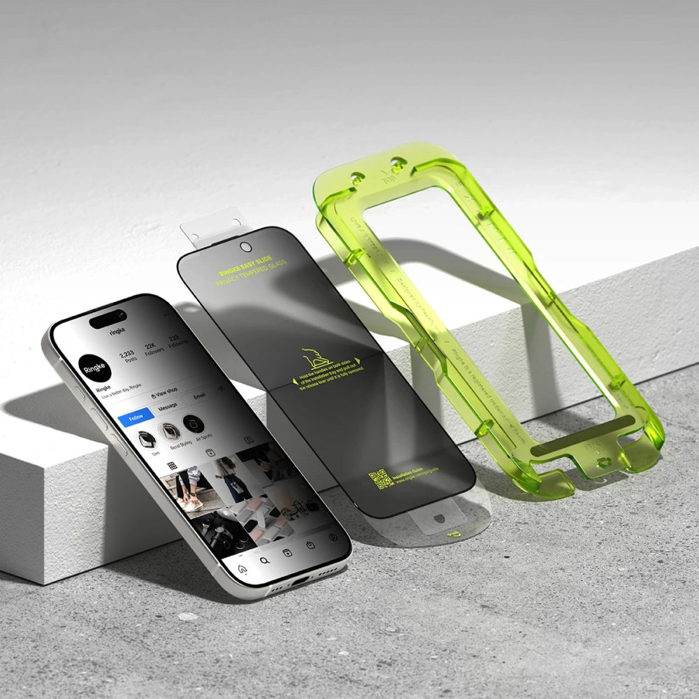 Ringke iPhone 17 - Easy Slide - Αντιχαρακτικό Γυαλί Οθόνης - 2 Τεμάχια - Privacy