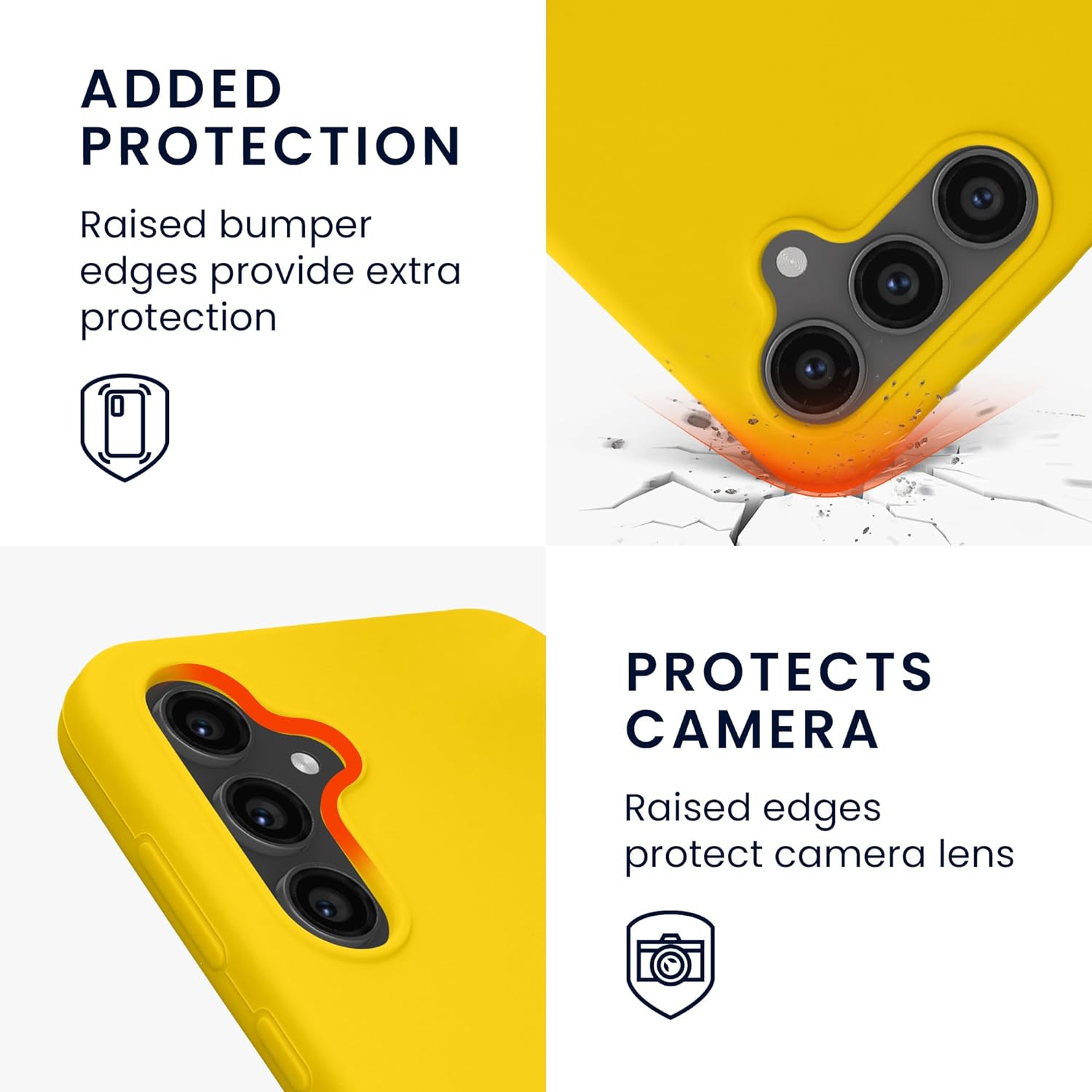 KW Samsung Galaxy S23 FE Θήκη Σιλικόνης Rubberized TPU - Bright Yellow