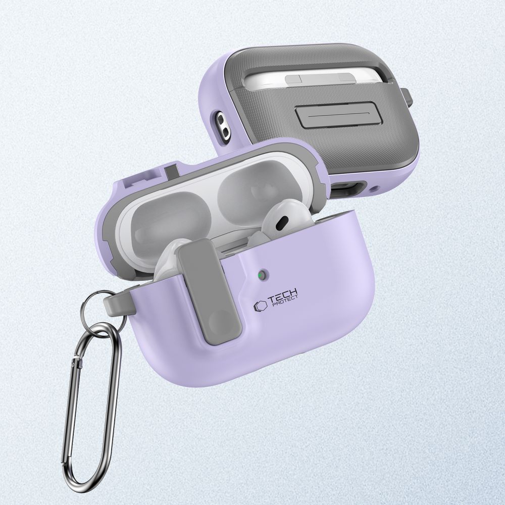 Tech-Protect AirPods Pro 1 / 2 Θήκη από Σκληρό Πλαστικό - Slim Hook - Lavender