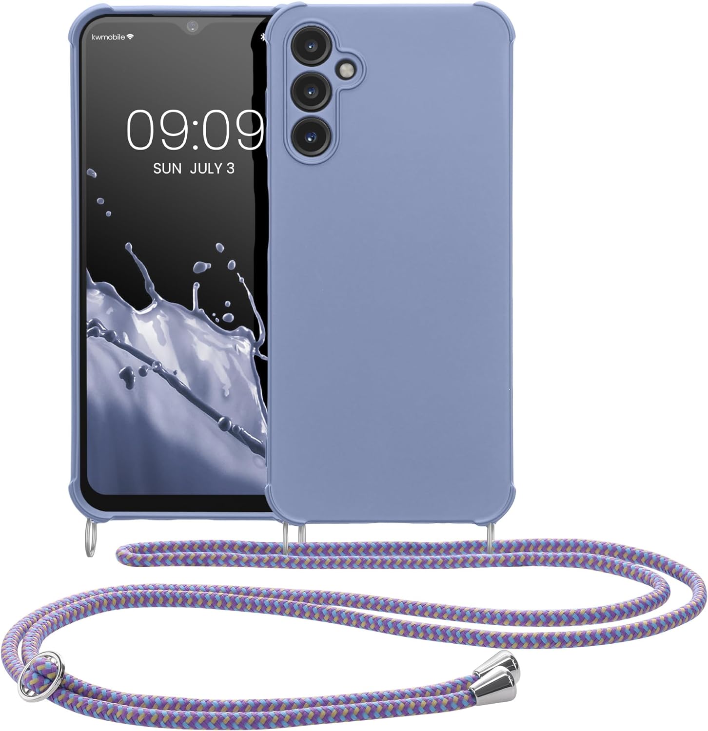 KW Samsung Galaxy A14 5G Θήκη Σιλικόνης TPU με Λουράκι - Lavender - 60819.108