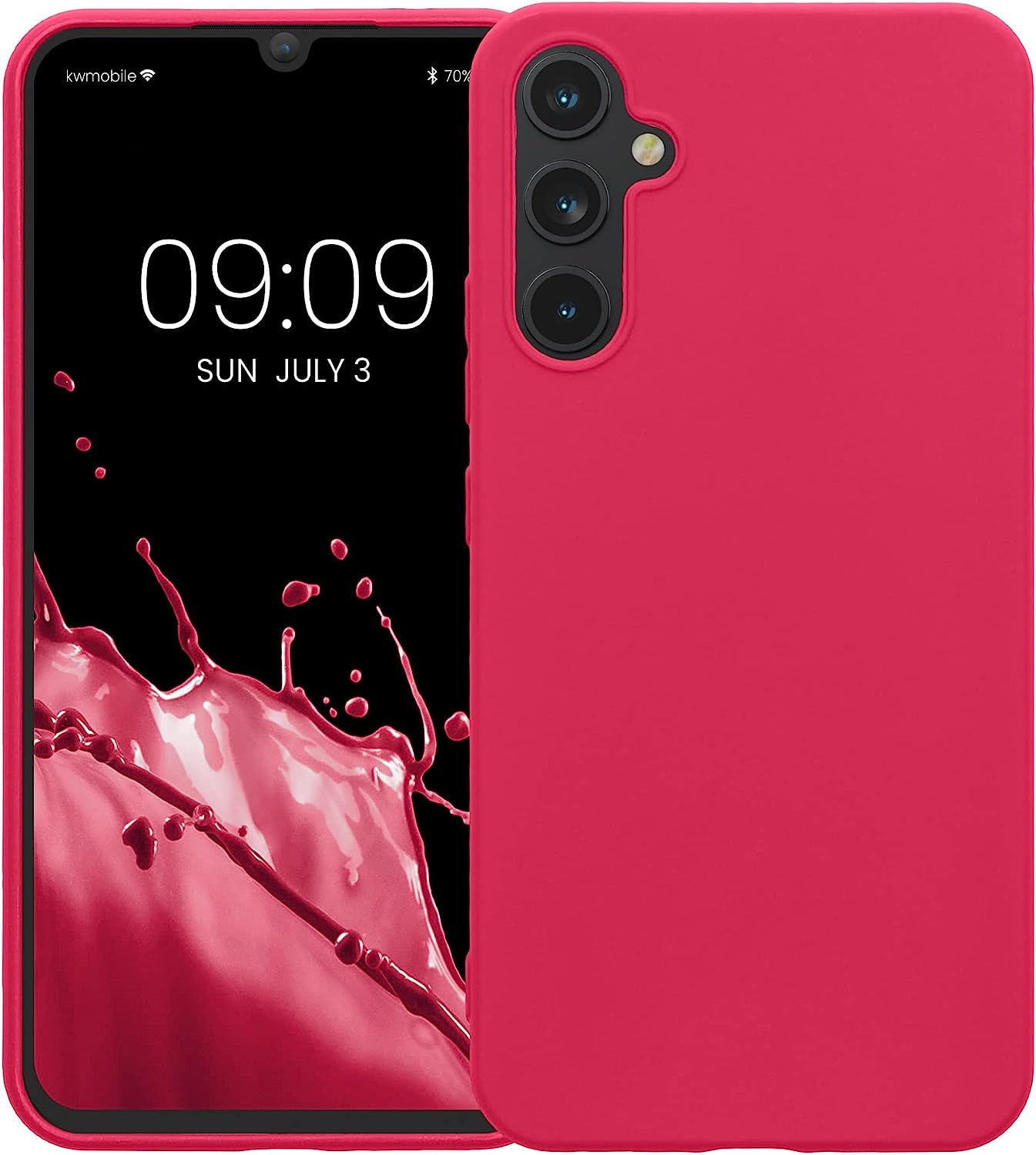 KW Samsung Galaxy A34 5G Θήκη Σιλικόνης TPU - Neon Pink - 60809.77