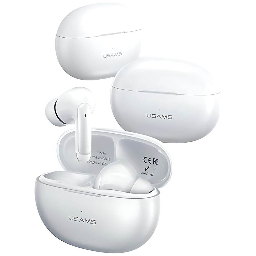 USAMS TWS X-Don Series - Bluetooth 5.3 - Ασύρματα ακουστικά για Κλήσεις / Μουσική - White