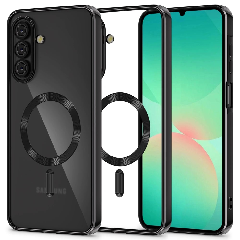 Tech-Protect Samsung Galaxy A26 5G MagFlex Θήκη Σιλικόνης TPU με MagSafe - Διάφανη / Shiny Black