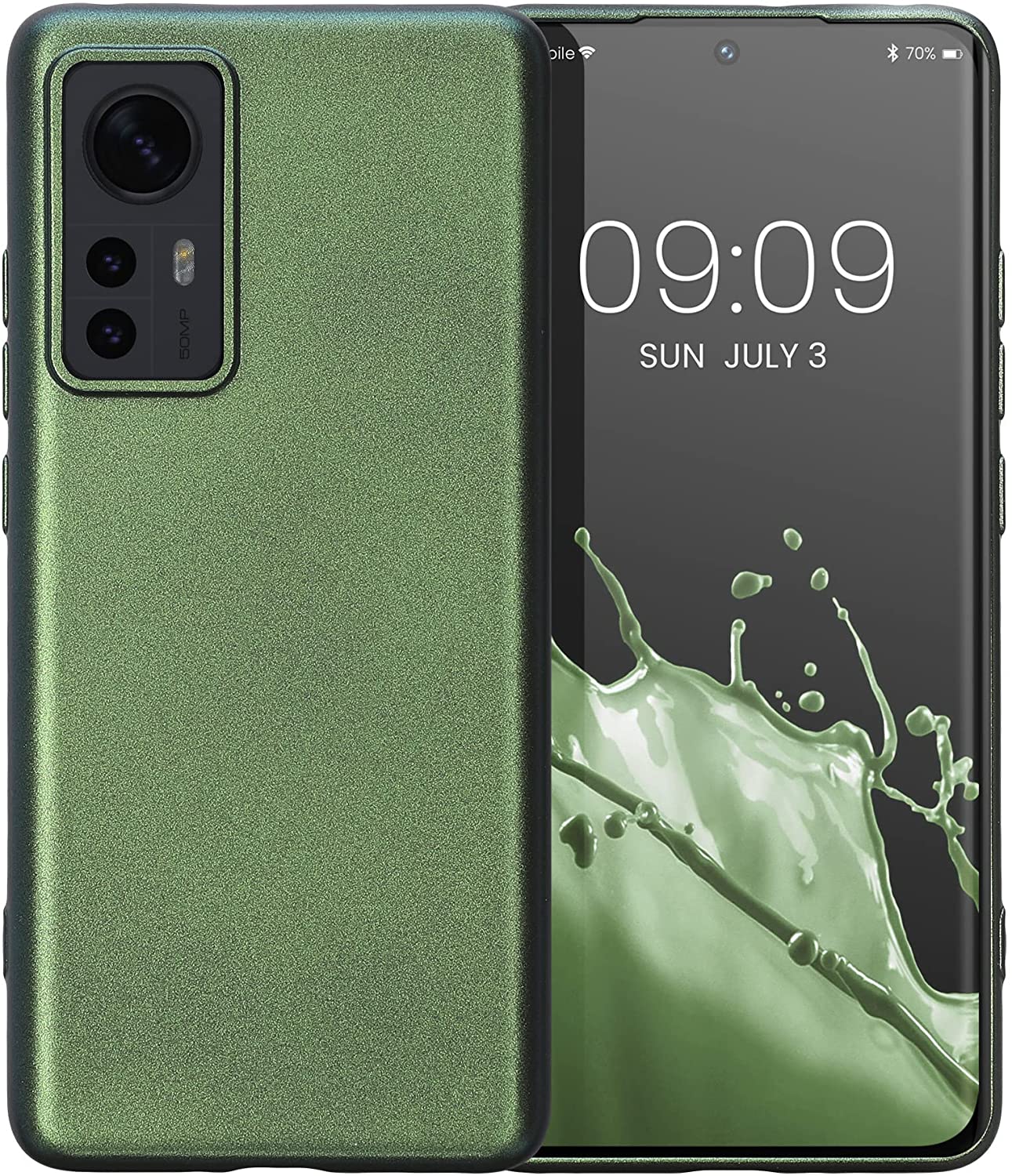 KW Xiaomi 12 / 12X Θήκη Σιλικόνης TPU - Metallic Forest Green - 56238.233