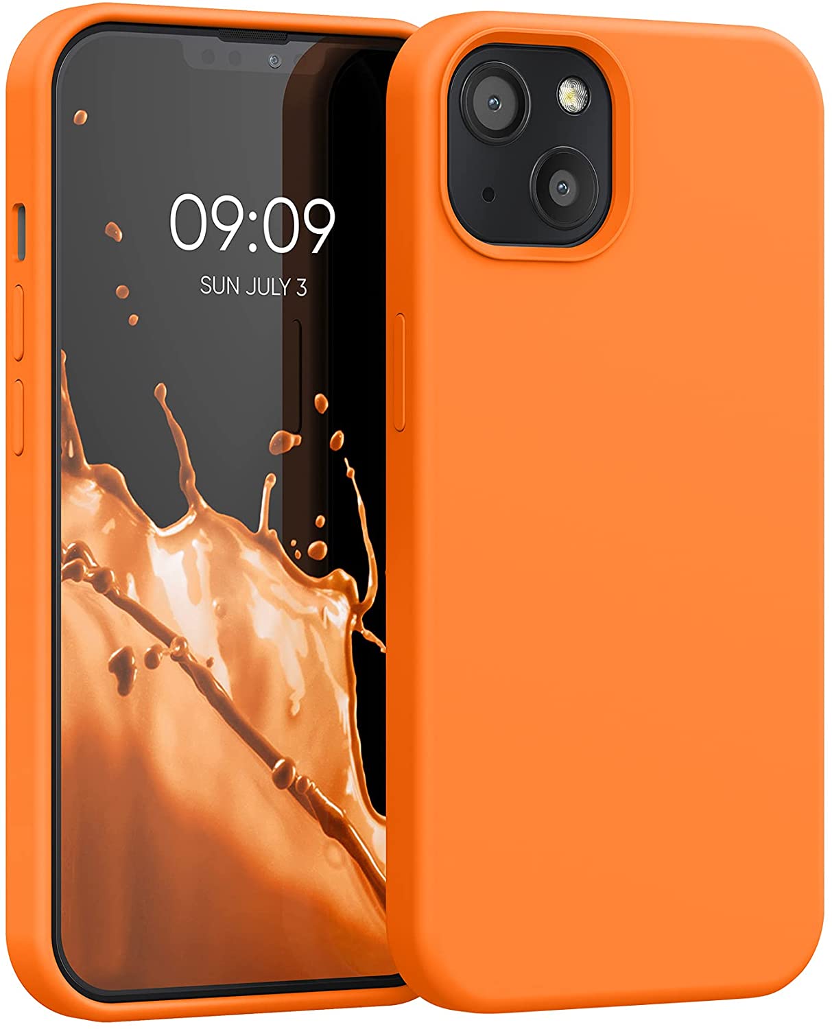 KW iPhone 13 Θήκη Σιλικόνης Rubberized TPU - Cosmic Orange - 55878.150