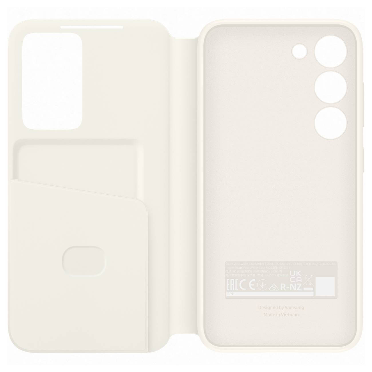 Samsung Smart View Cover Samsung Galaxy S23 Θήκη Πορτοφόλι - Cream - EF-ZS911CUEGWW