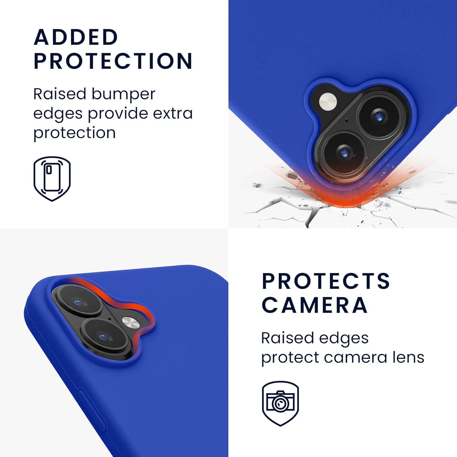 KW iPhone 16 Plus Θήκη Σιλικόνης Rubberized TPU - Baltic Blue