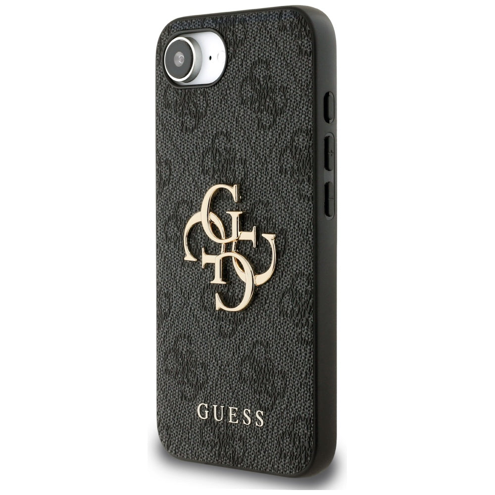 Guess iPhone 16e - 4G Big Logo - Θήκη με Επένδυση Συνθετικού Δέρματος - Black - GUHCPSE44GMGGR