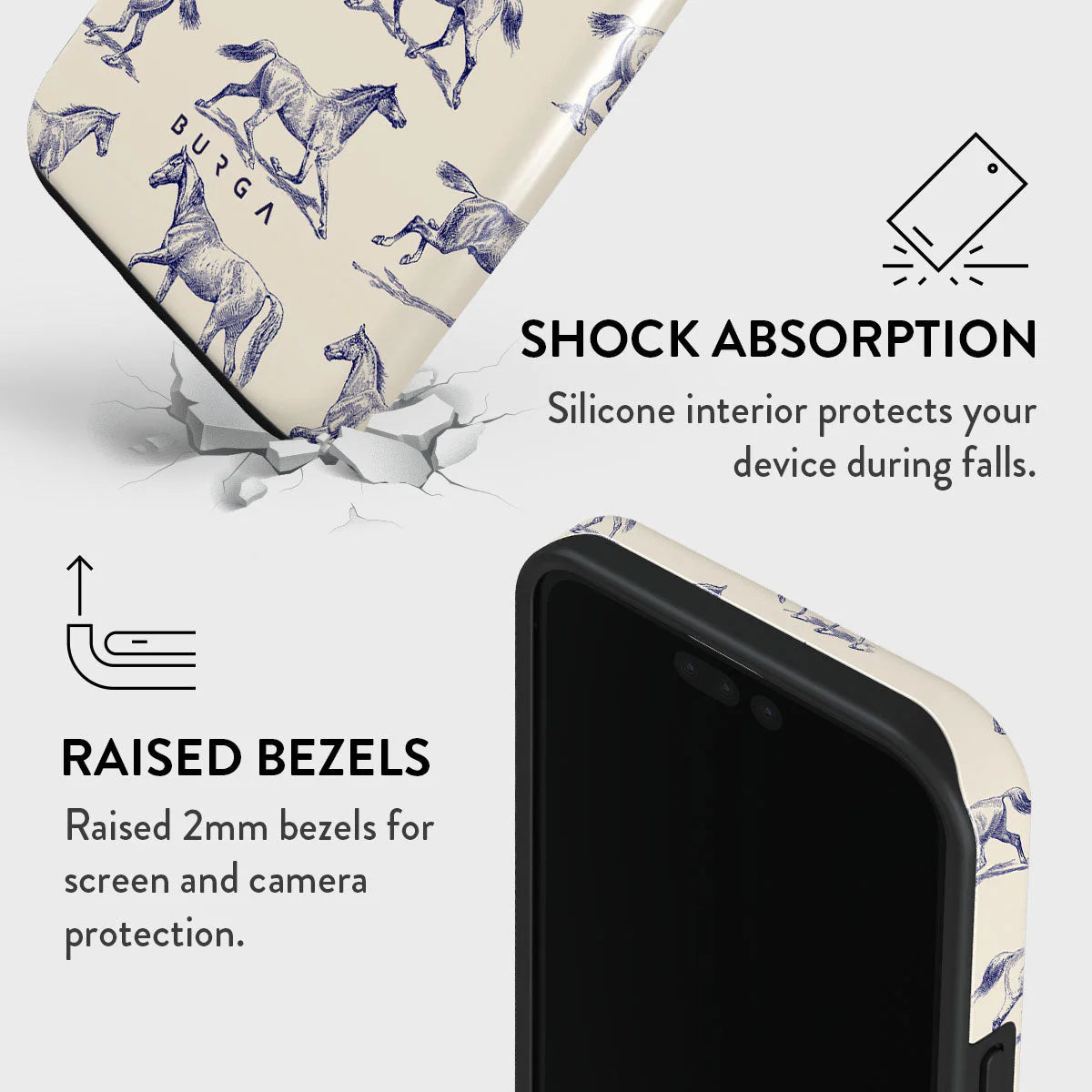 Burga iPhone 15 Pro Fashion Tough MagSafe Σκληρή Θήκη με MagSafe - Derby Race