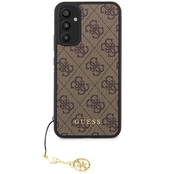 Guess Samsung Galaxy A34 5G - 4G Charms Collection Θήκη με Επένδυση Συνθετικού Δέρματος - Brown - GUHCSA34GF4GBR
