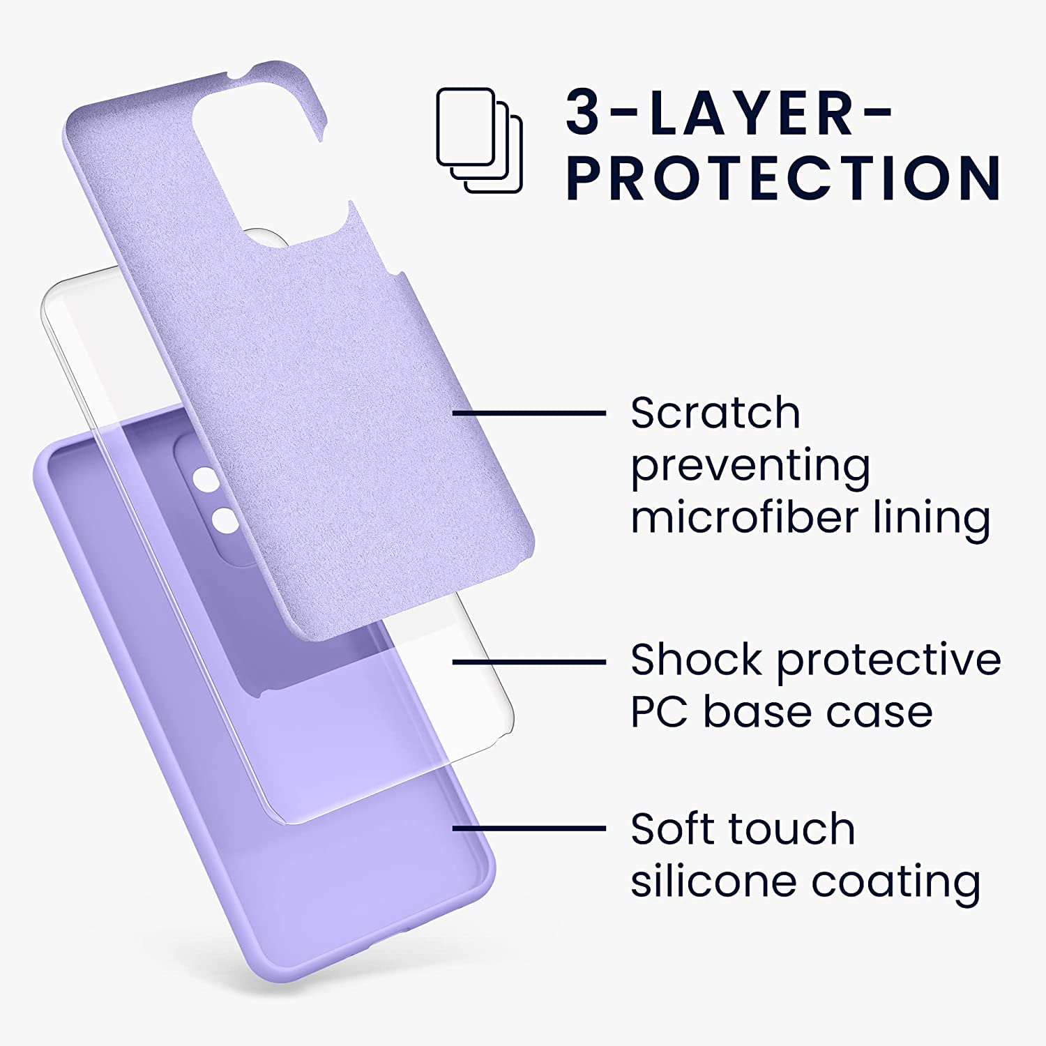 KW Samsung Galaxy A33 5G Θήκη Σιλικόνης Rubberized TPU - Lavender - 57833.108