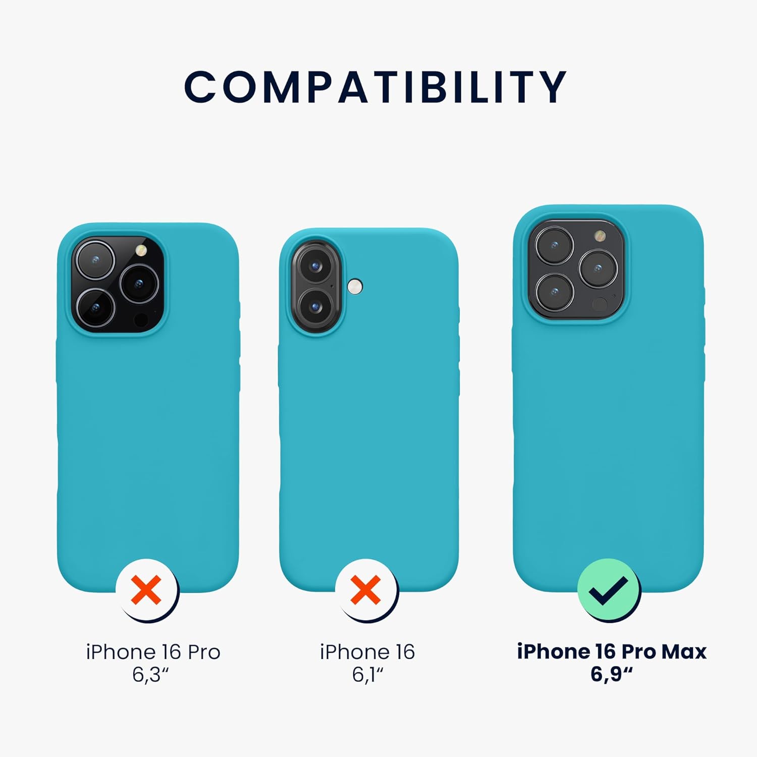 KW iPhone 16 Pro Max Θήκη Σιλικόνης Rubberized TPU - Cool Glacier