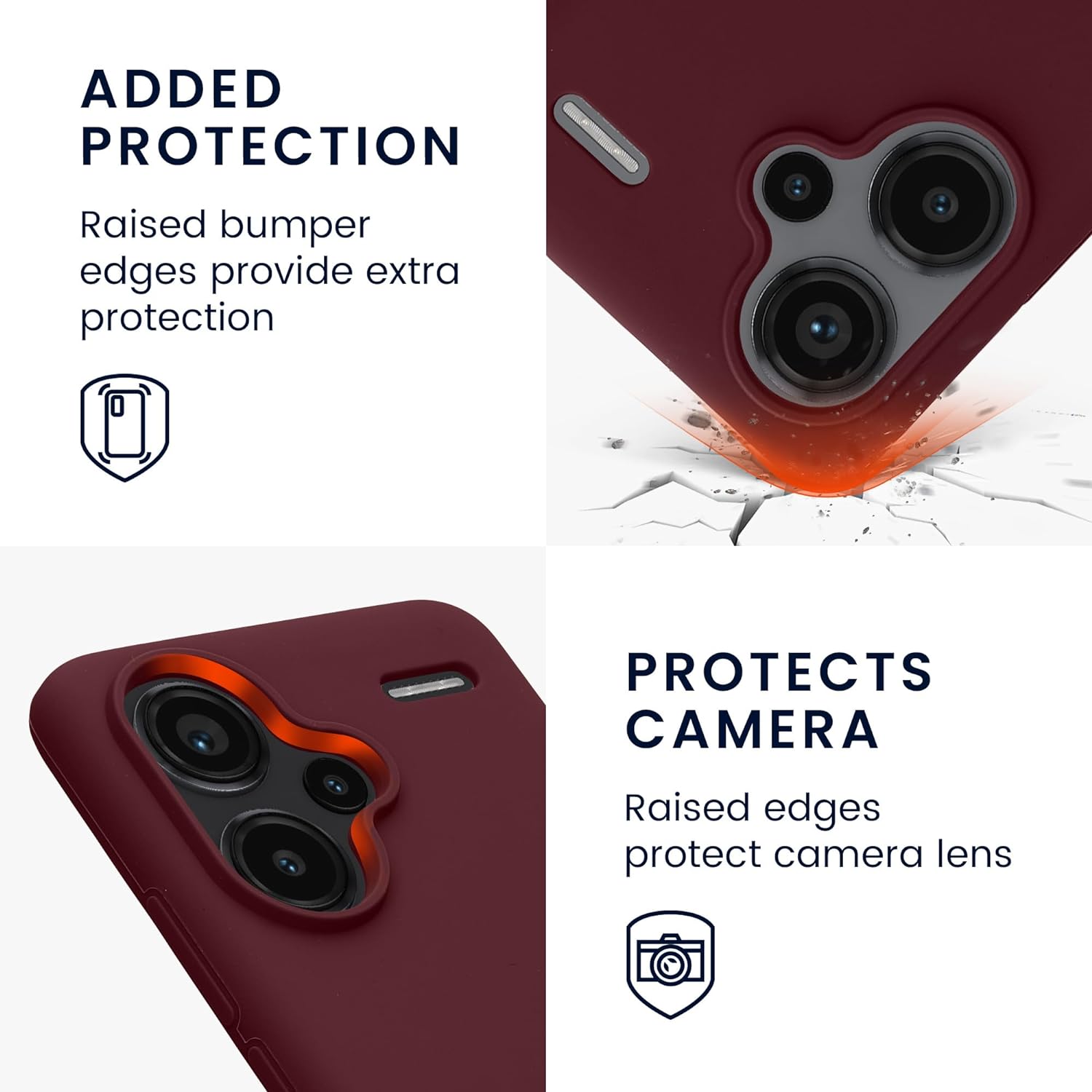 KW Xiaomi Redmi Note 13 Pro+ 5G Θήκη Σιλικόνης Rubberized TPU - Bordeaux Purple