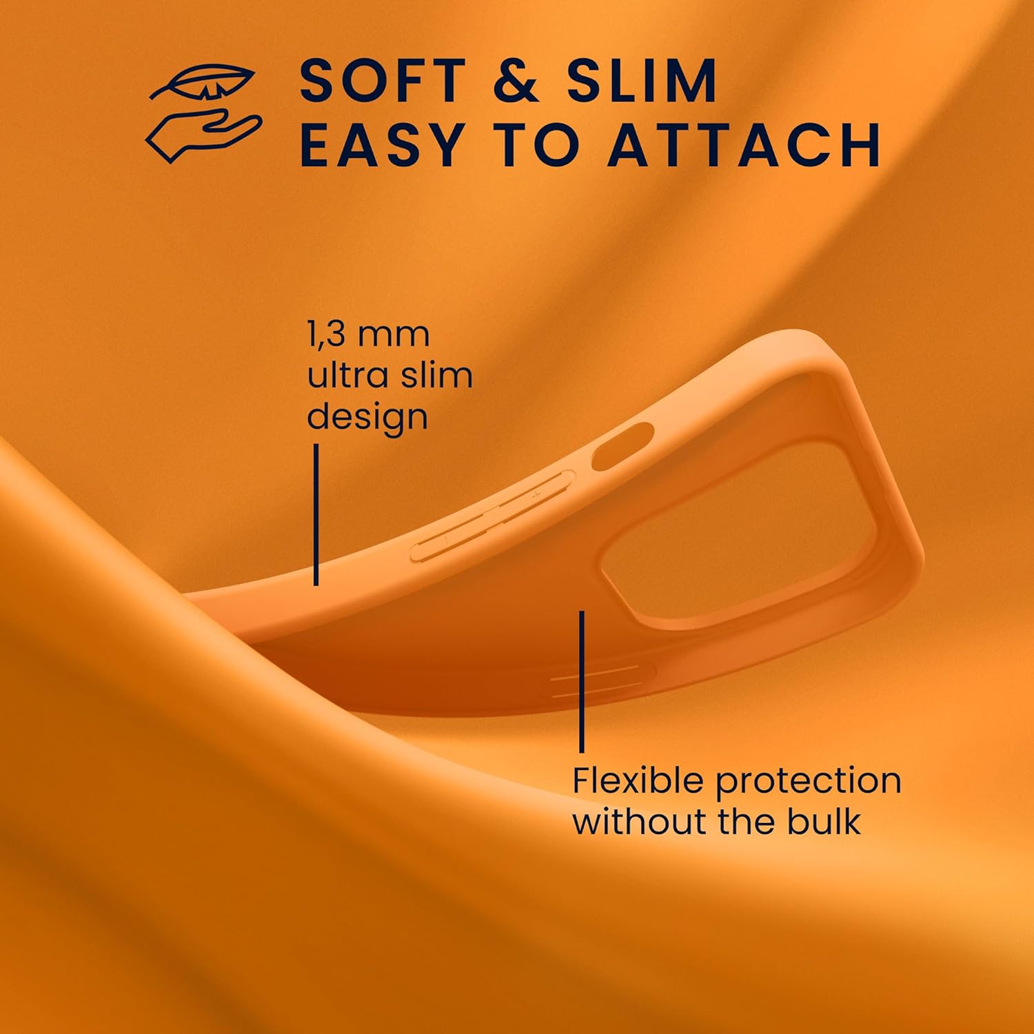 KW iPhone 15 Λεπτή Θήκη Σιλικόνης TPU - Fruity Orange - 61957.150