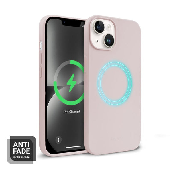 Crong iPhone 13 / iPhone 14 Color Cover Magnetic - Θήκη Σιλικόνης με MagSafe - Sand Pink